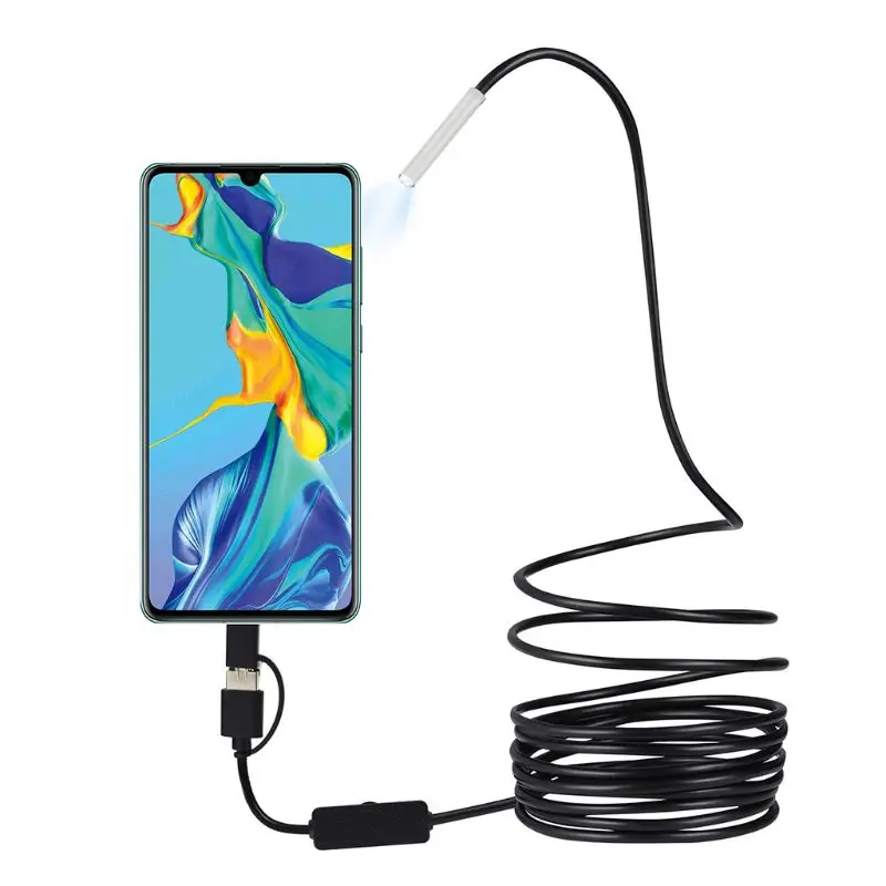 

USB Endoscope 3 in 1 Borescope 3.9mm Waterproof for Android Phone Windows PC Mac