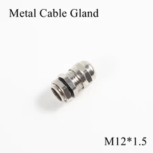 1 шт./лот M12 металлическое уплотнение кабеля IP68 Водонепроницаемый никелевый Латунный разъем желез для 3-6,5 мм Электрический провод M12* 1,5 медные скобы