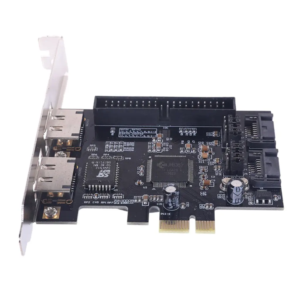 Mejor vendedor  Controlador PCI a SATA, tarjeta de matriz de disco PCI a Ide PCI-E a 2sata IDE Jmb363, adaptador de tarjeta de expansión Express VRM8AdykQdG