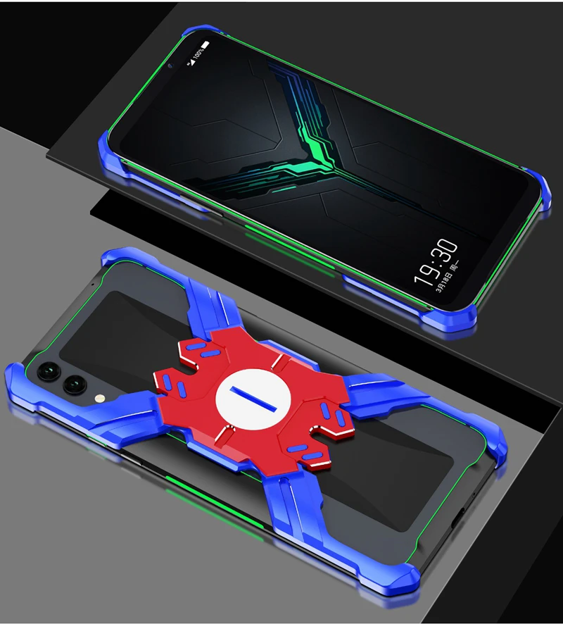 Роскошный металлический бампер х формы для Xiaomi Black Shark 2 держатель кольца защитная задняя алюминиевая крышка для телефона чехол для Black Shark 2 Pro