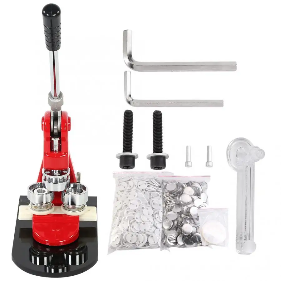 32MM Badge Maker Machine Making Pin Button Press Cutter +1000 Circle Button Sale Button Maker