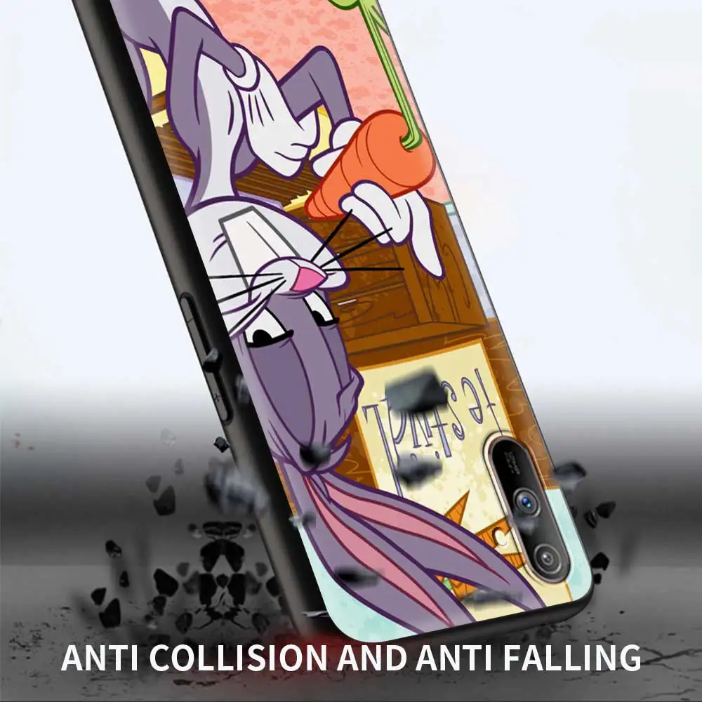 phone case For Redmi Note 9s 7 8t 9 8 10 9a 9c 9t K40 Pro coque Bumper tpu soft material Funny Cartoon Crazy Rabbit