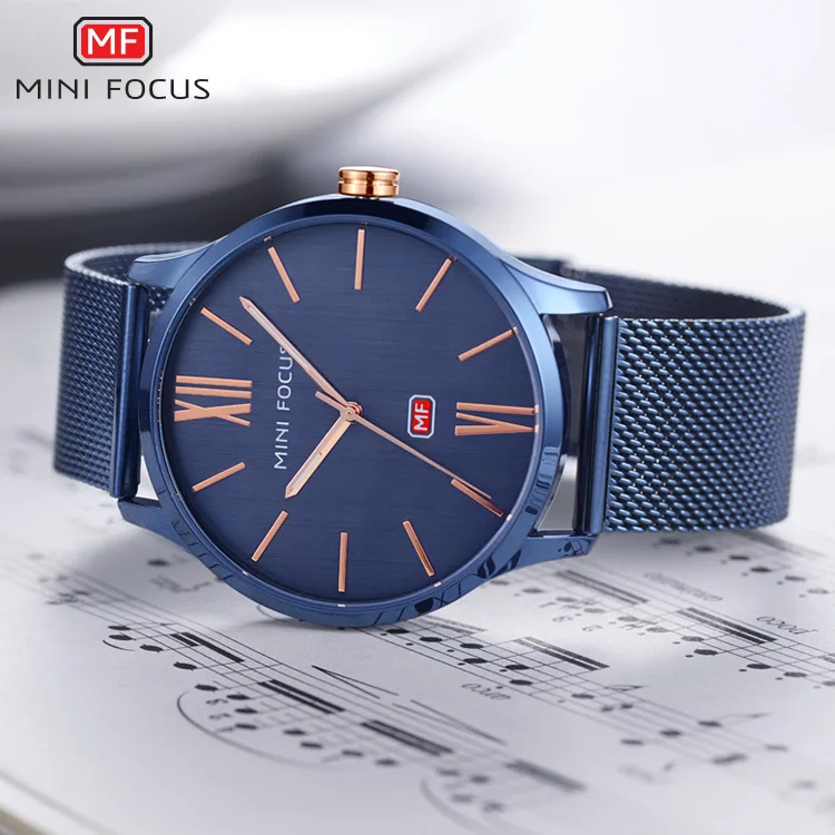 

Fox Mini FOCUS Men Simple Waterproof Ultra-Thin Fashion Steel Net Belt Couples Quartz Watch Mf0018g