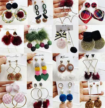 

30 Paris/lot fashion classical mix random style alloy women earring lot jewelry wholesale 200731-82