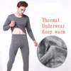 2022 Winter Thermal Underwear Men Long Thermal Suit Warm Tops + Pants Piece Set Keep warm Thermal Underwear Long Johns Set ► Photo 1/6