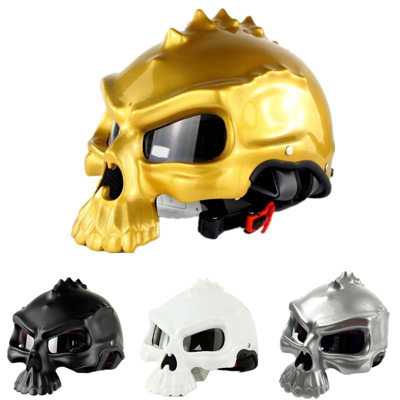 Masei 489 Motorcycle Helmet cascos punk Para moto skull Capacetes Novelty Helmets