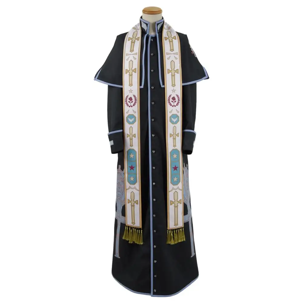 CosDaddy короткая футболка с героями из японского аниме Ватикан костюм священник