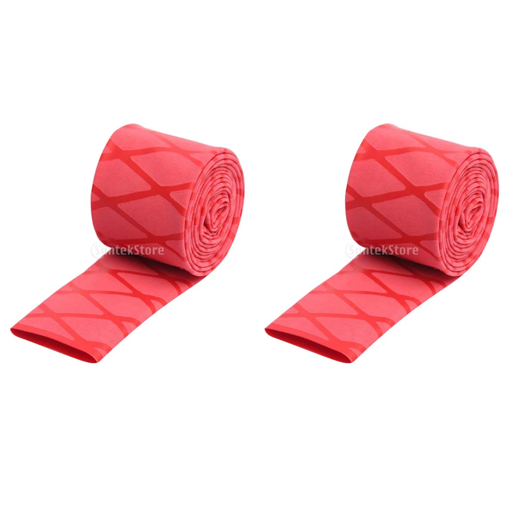 

2x 40mm X-Tube Heat Shrink Tubing Waterproof Non Slip Fishing Rod Sleeve Red
