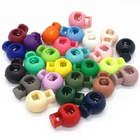 30Pcs Color Plastic Ball Round Spring Stop Cord Lock Ends Toggle Stopper Clip For Sportswear Clothing Shoes Rope DIY Craft Parts 1