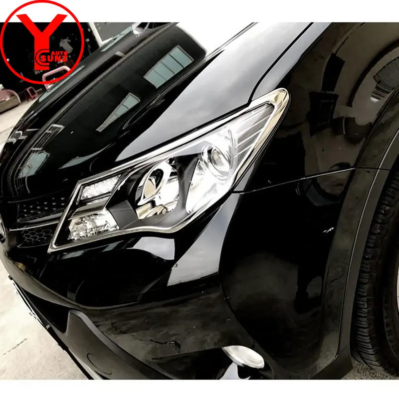 2013 2015 ABS хромированная крышка головного света для toyota rav4 rav 4 2014 Аксессуары Toyota Rav4
