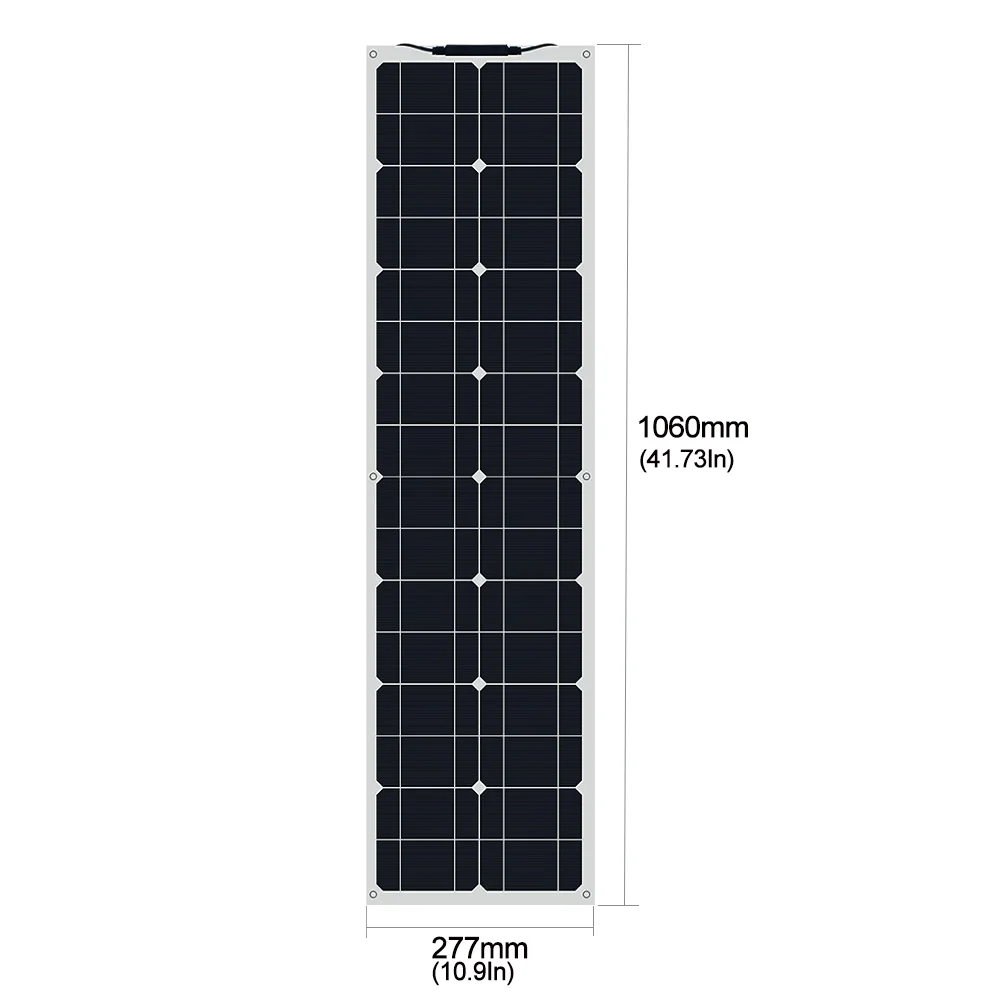 50w 16V 1060*277 мм гибкий Панели солнечные украшенное мозаикой из драгоценных камней, 12v 10A контроллер Солнечный модуль солнечных батарей клетки Панели солнечные батарея DIY kit