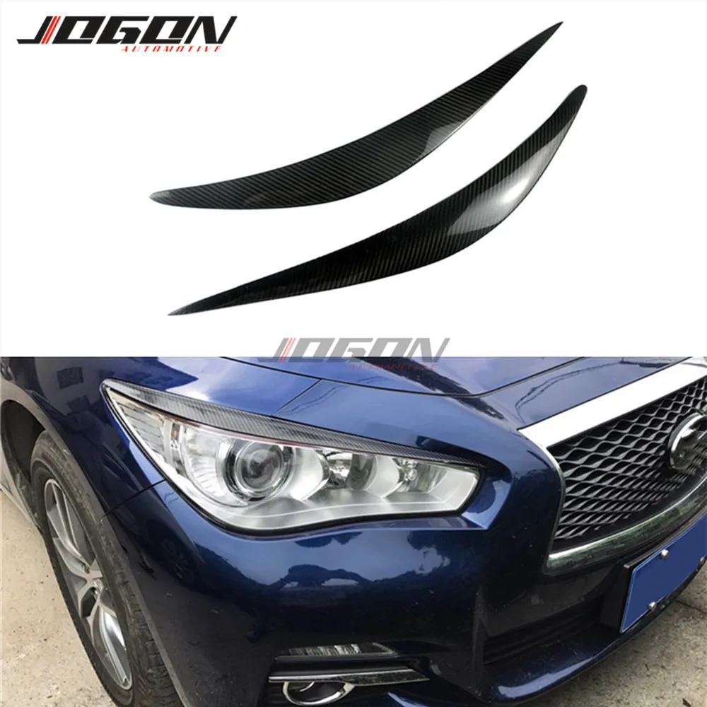 

Накладка на переднюю фару Infiniti Q50 2014 - 2017 из сухого углеродного волокна