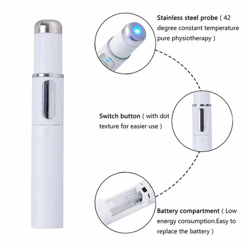 New Portable Blue Light Acne Laser Pen Therapy Varicose Veins Treatment Laser Pen Soft Scar Wrinkle Removal Face Skin Care Tools 2