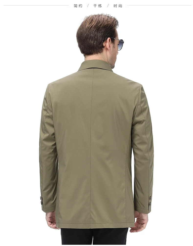 M-4XL Горячая новая весенняя/Осенняя мужская новая куртка модная Персонализированная на заказ свободная ветровка средней длины