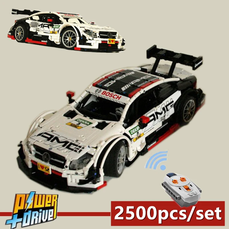 NEUE MOC C63 Спорт Авто AMG MOC-6687 RC двигатель мощность Funktion Fahrzeug Fit Baustein Ziegel Modell kind Spielzeug Geschenke