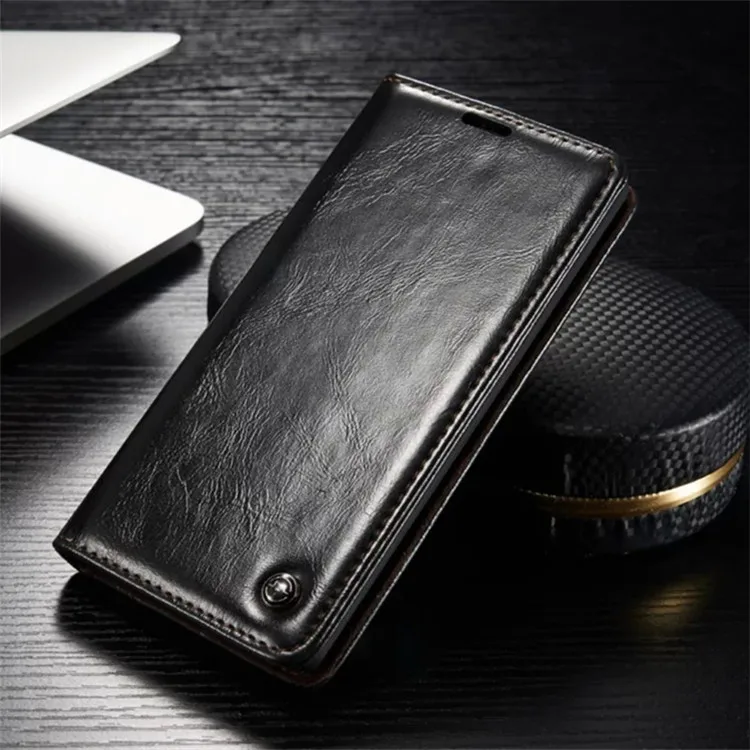 Роскошный кожаный чехол для samsung Galaxy S10, S9, S8 Plus, S7 Edge, Note 9, 8, кошелек, откидная подставка, Чехол для карт, для samsung A6, A7, A8, A9 - Цвет: Черный