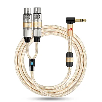 

3.5mm TRS Stereo Male to Dual XLR Female Audio Cable for Smartphone Laptop MP3 PC to Microphone Speaker Mixer Y Splitter Cords