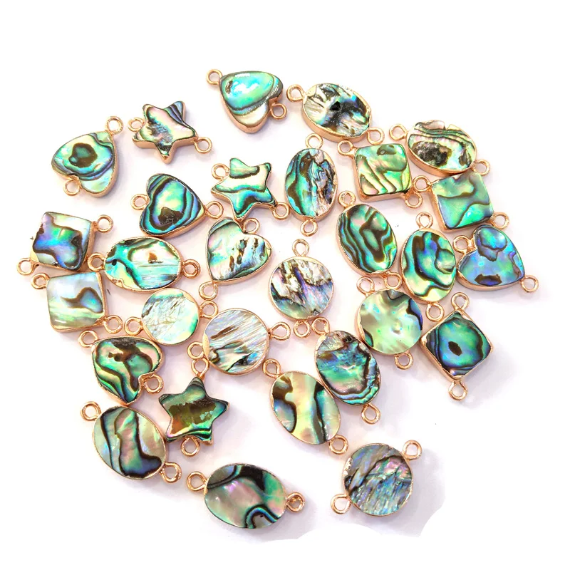 

Wholesale Natural Shell Connector Mix-Shapes Charms Necklace Pendant for Jewelry Making Bracelets Necklace DIY Accessories 1pc