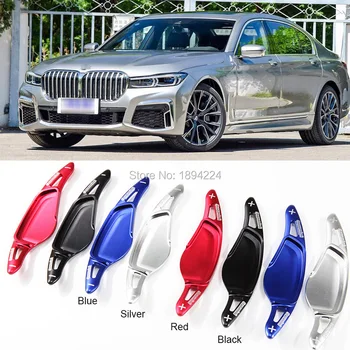 

2pcs High Quality Aluminum Car Steering Wheel Shift Paddle Shifter Extension For BMW 7 series 2018-2019