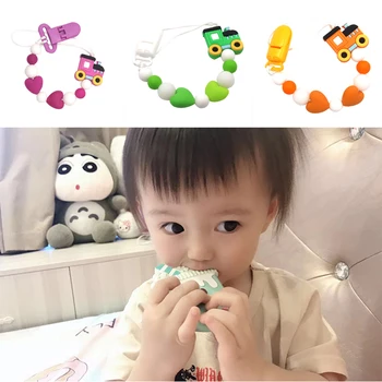 

DIY Silicone Personalised Baby Pacifier Clips Funny Pacifier Chain with Mouse Holder For Baby Shower Gift BPA Free High Quality