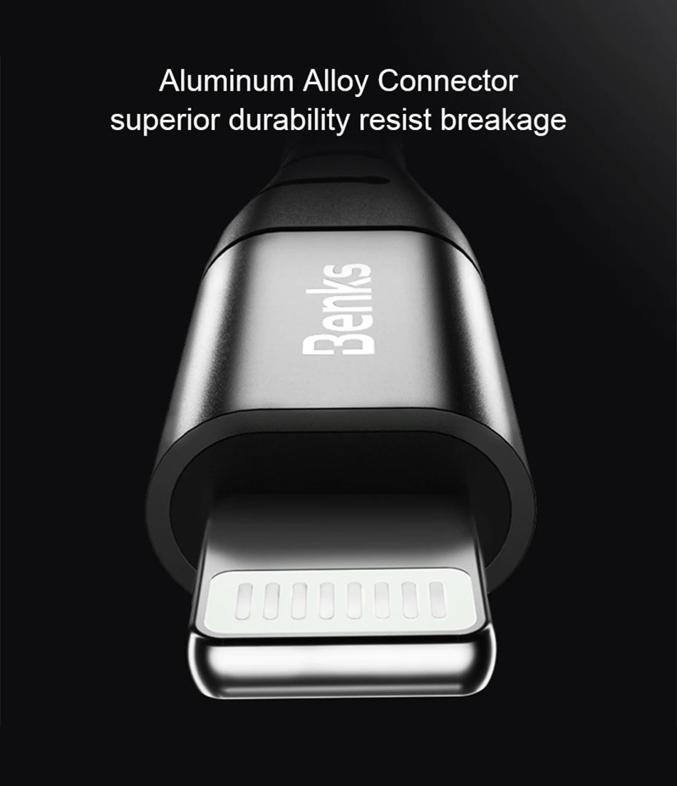 Benks M11 MFi PD Fast Charging Cable For iPhone XS 11 Pro MAX X XR 8 Plus Type USB C to Lightning Phone Cable Nylon Charger Cord (7)