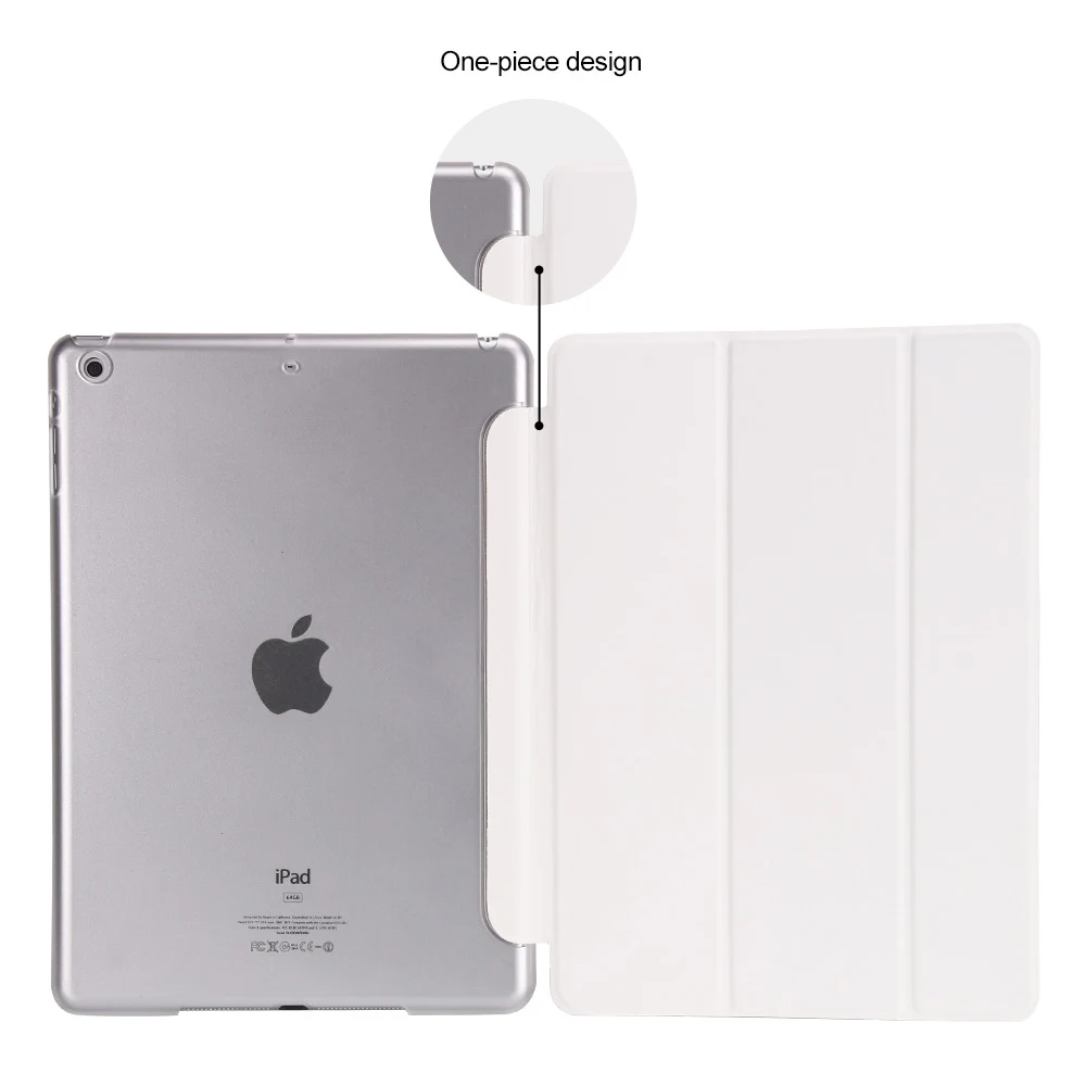 Чехол-подставка для нового iPad 9,7 дюймов и выпуск 6. Ультра тонкий смарт-чехол также для iPad Air retina крышка Авто wake/Sleep - Цвет: White