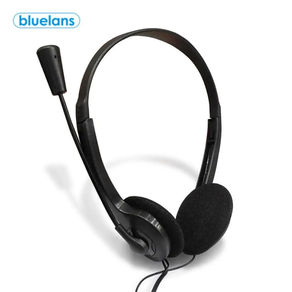 Professional Noise Reduction 3.5mm Wired Heavy Bass Stereo Headphone Headset Earphone with Mic for PC |