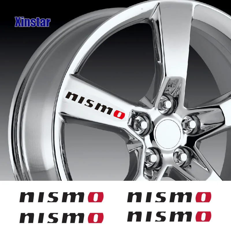 Nismo rim decal stickers silver 5 DECALS all nissans universal 2.5 SRO  3.8 LONG
