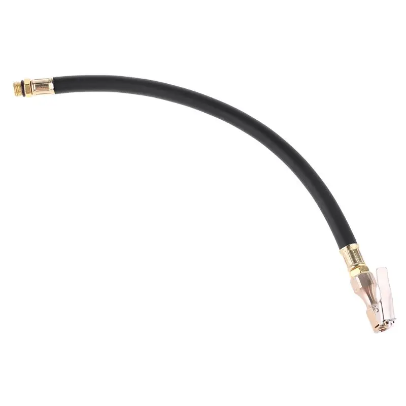 

Car Tire Inflator Hose 1/4\" Fast Self-locking Chuck Pressure Gauge Air Hose Tube