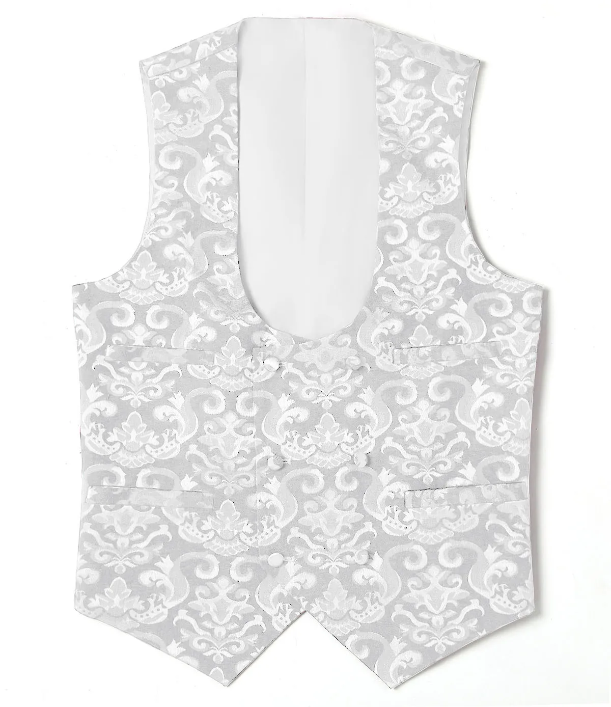 White Для мужчин Slim Fit классический женский двубортный Выходные туфли на выпускной вечерние жилет ужин Silver Fox Меховая куртка белый жилет для Свадебные, для жениха жилет - Цвет: White