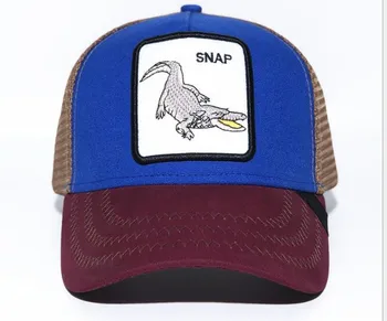 

2019 New Summer trucker cap mesh snapback hip hop hats for men embroidery baseball cap SNAP-BLUE