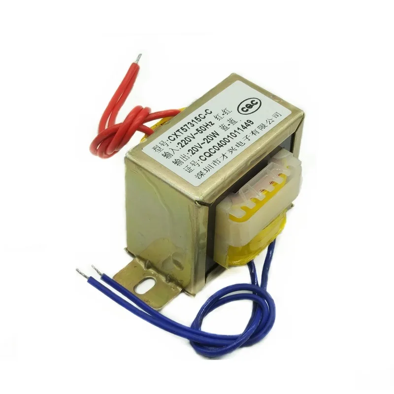 EI57-30 трансформатор мощности 20 Вт/ва 220 В до 20 В переменного тока AC20V 1A медный сердечник изоляции