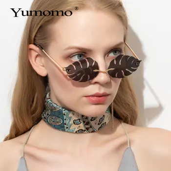 

Steampunk sunglasses ladies mirror retro frameless leaves sunglasses men frameless trend fashion retro small sunglasses glasses