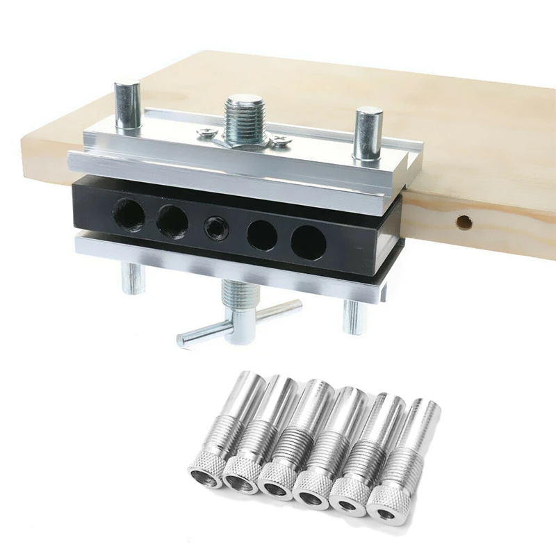 

Tool Doweling Jig Self Centering Set Kit Woodworking Drill sleeve Metal Hole Locator 120*60mm