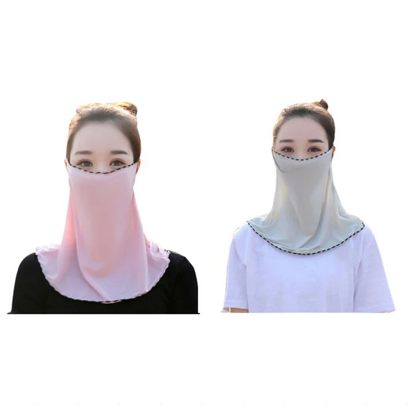 

Summer Sunscreen Mask, Ice Silk Mask, Fashion Gauze, Sunscreen, Dust-Proof Hanging Ears 2 Pieces