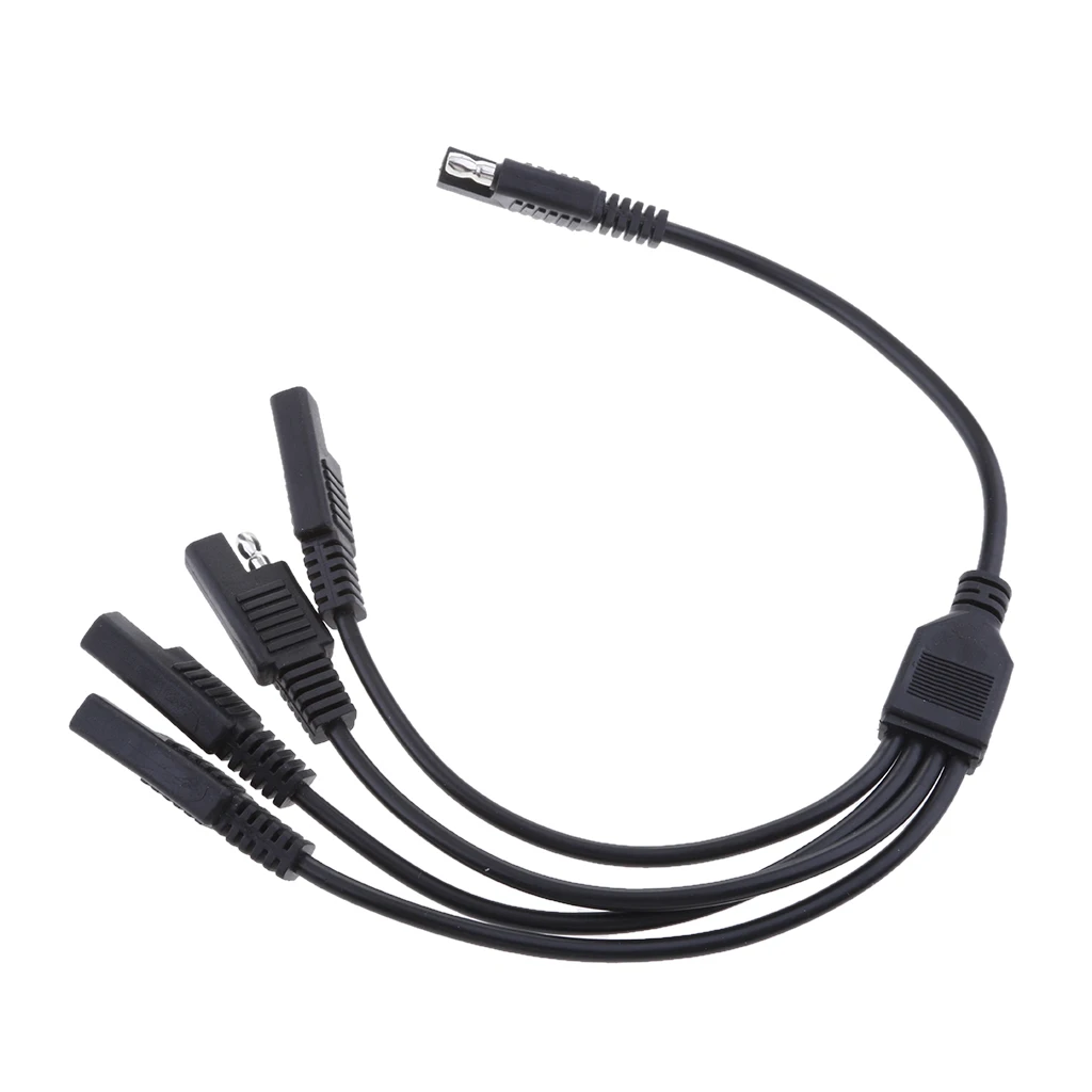 Universal 18AWG SAE 1 To 4 Extension Adapters Splitter Cables For Car Motor Solar Panel Batteries