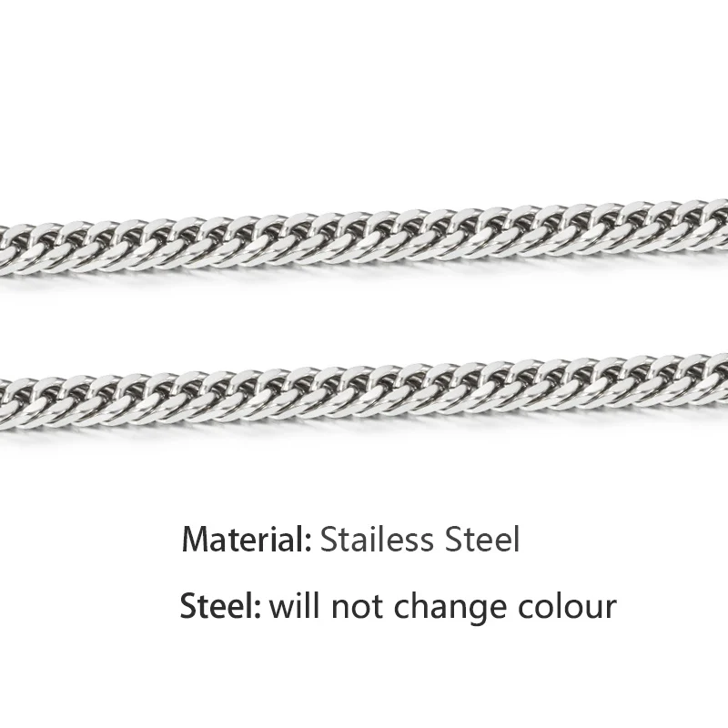 1 Meter Stainless Steel Cuban Chains Bulk for DIY Jewelry Making Crafts Bracelet Accessories Handmade Hip Hop Necklace Findings