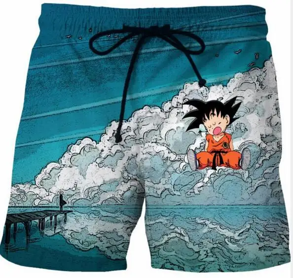 4 Dragon Ball, маленький Гоку, пляжные спортивные шорты для бега, шорты, штаны, мужские плавки - Цвет: 4