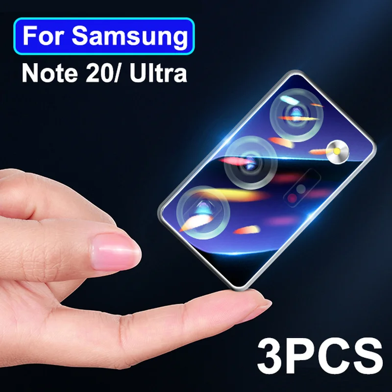 3PCS Rear Camera Lens Screen Protector for Samsung Galaxy Note 20 Ultra/ S10 S20 Ultra Plus Tempered Glass Film Camera Protector