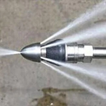 

1 Front 6 Rear 1/4'' Quick High Pressure Washer Sewer 6 Jet Nozzle Washing Machine Drain Cleaning Pipe Dredging Cleaning Nozzle