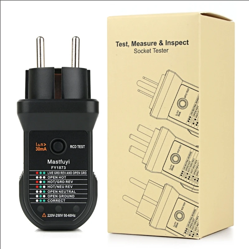 Prise Électrique Testeur neutre Live Earth Wire US/UK/EUR plug Outlet Tester 