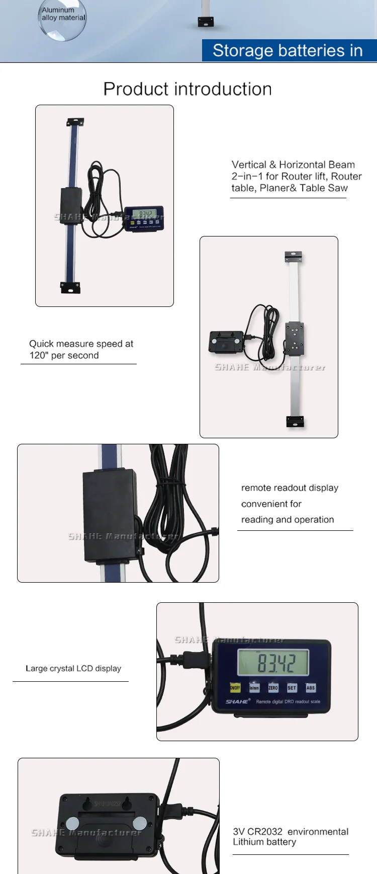 de lcd display remoto readout linear escala