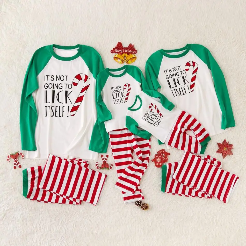 Рождественская одежда для сна; одинаковые комплекты пижам для всей семьи; одежда для сна для папы, мамы и ребенка; наряды; Рождественская домашняя одежда - Цвет: ST-C