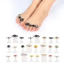 8 Buah/Set Toe Silikon Separator Nail Art DIY Alat Pedicure Bunga Waterdrop Crystal Diamond Pearl Separator Kaki Perawatan Alat(China)