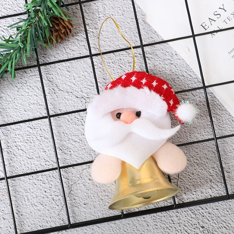 OM Рождественское украшение колокольчик, милый снеговик, медведь, лось, Санта, Рождественская елка, подвеска, висячие украшения для рождества, вечерние украшения для дома - Цвет: OM