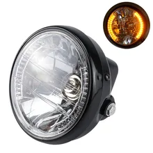 Галогенная лампа, прожектор, Профессиональная круглая фара, яркость ближнего света, фара для мотоцикла, ночной указатель поворота, светодиодная, легкая установка