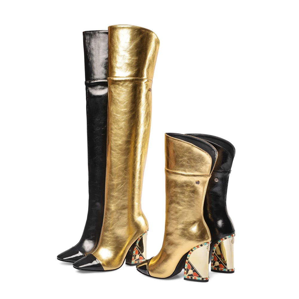 DORATASIA New Luxury Brand Over The Knee Boots Ladies Thigh High Boots Women Runway Show High Heels Shoes Woman 33-43
