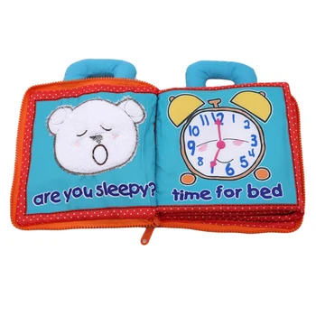 

New Soft Baby Quiet Cloth Book Infant Bear Night 3D Activity Book Newborn Baby Toys Early Educational Toy Books for Infant Kids
