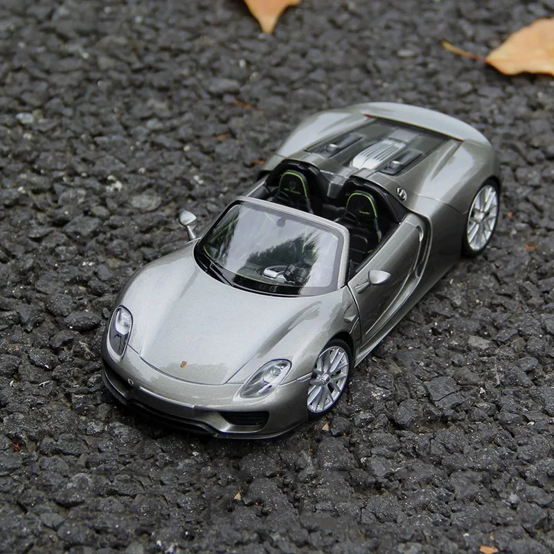 Welly 1/24 1:24 Pagani Huayra спортивный гоночный автомобиль Транспортное средство литье под давлением дисплей Модель игрушки на день рождения для детей мальчиков и девочек - Цвет: 918 Open top Gray