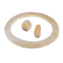 Комплект из 3 предметов, мягкий плюшевый рычаг переключения передач+ рукоятка ручного тормоза, крышка рулевого колеса, бежевый цвет